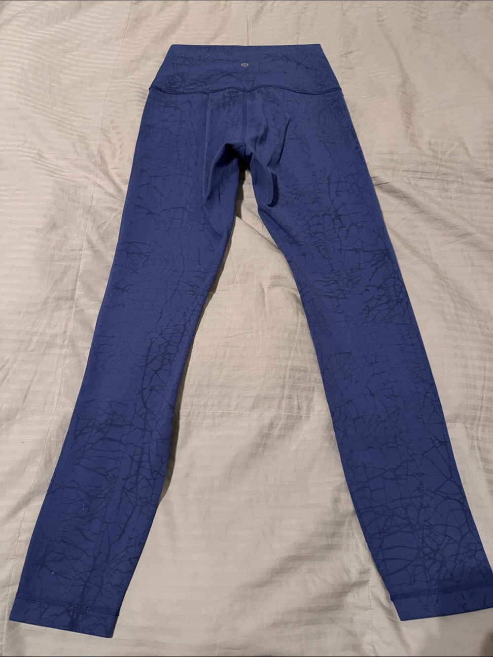 lululemon athletica Blue Textured High-Rise Leggings